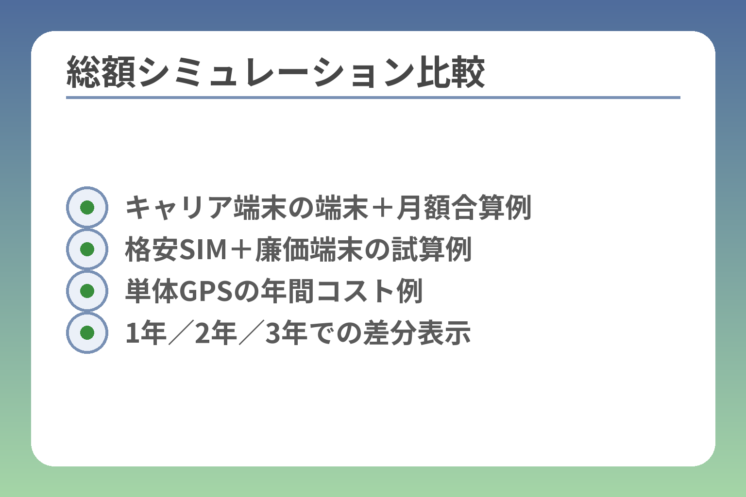 総額シミュレーション比較
