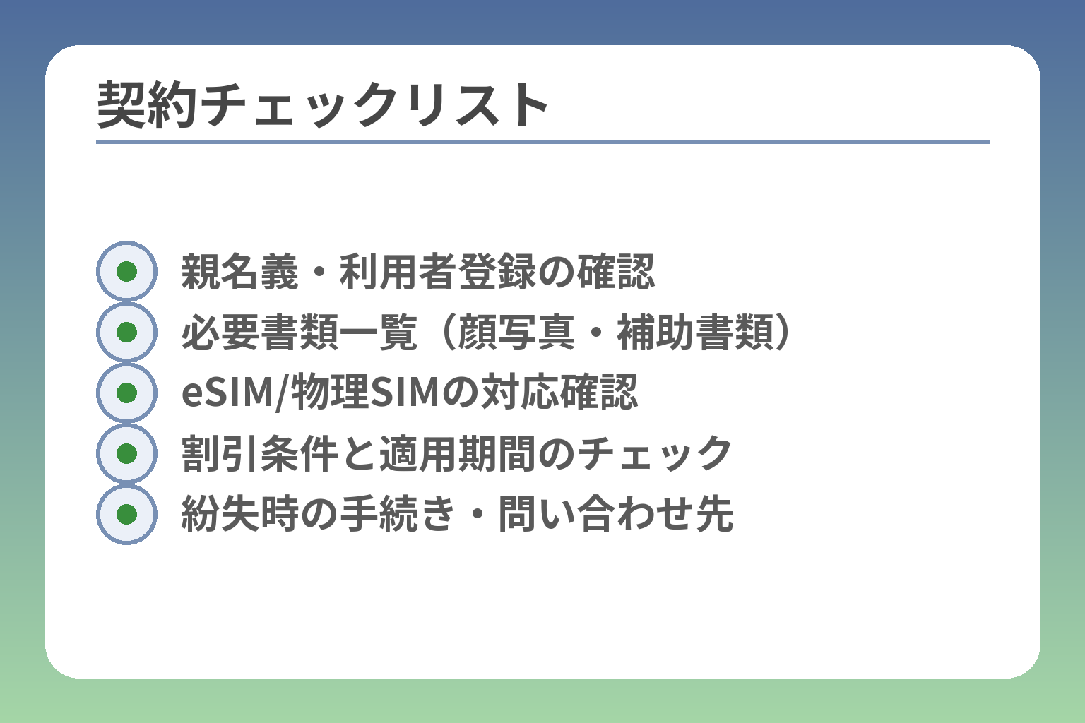 契約チェックリスト