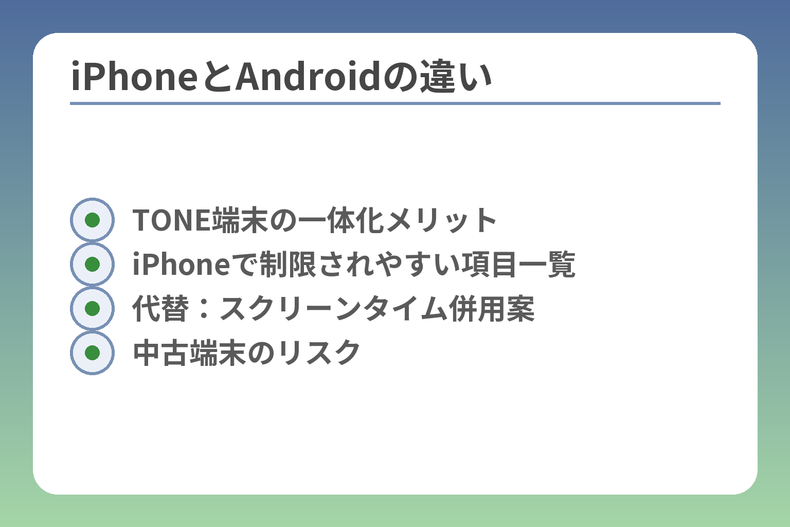 iPhoneとAndroidの違い