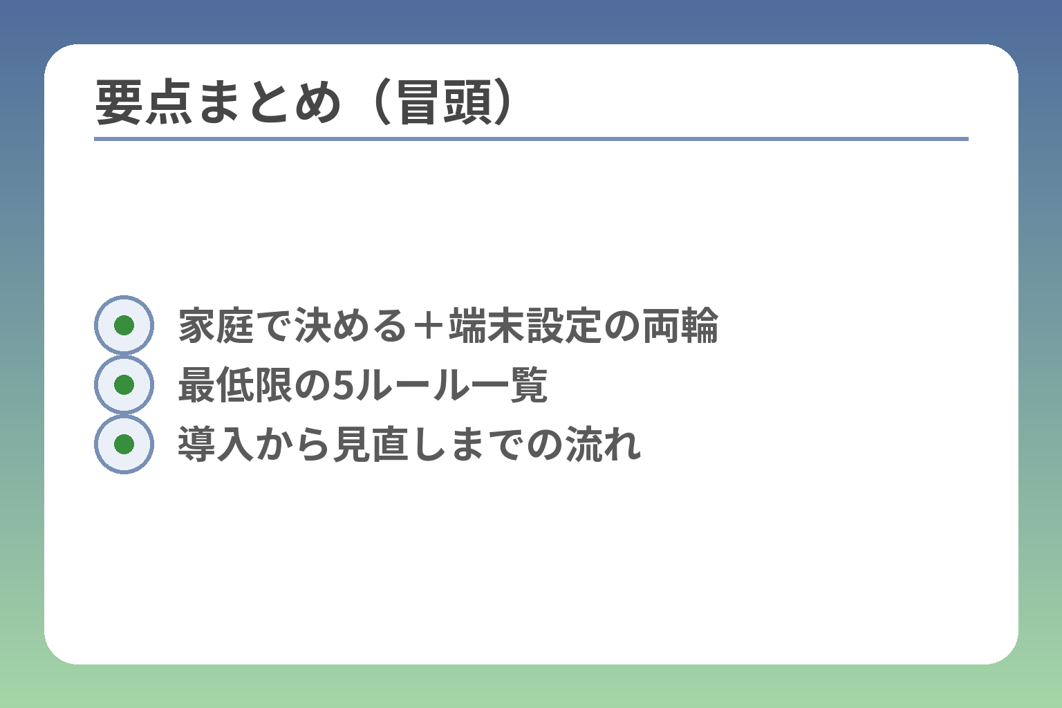 要点まとめ（冒頭）