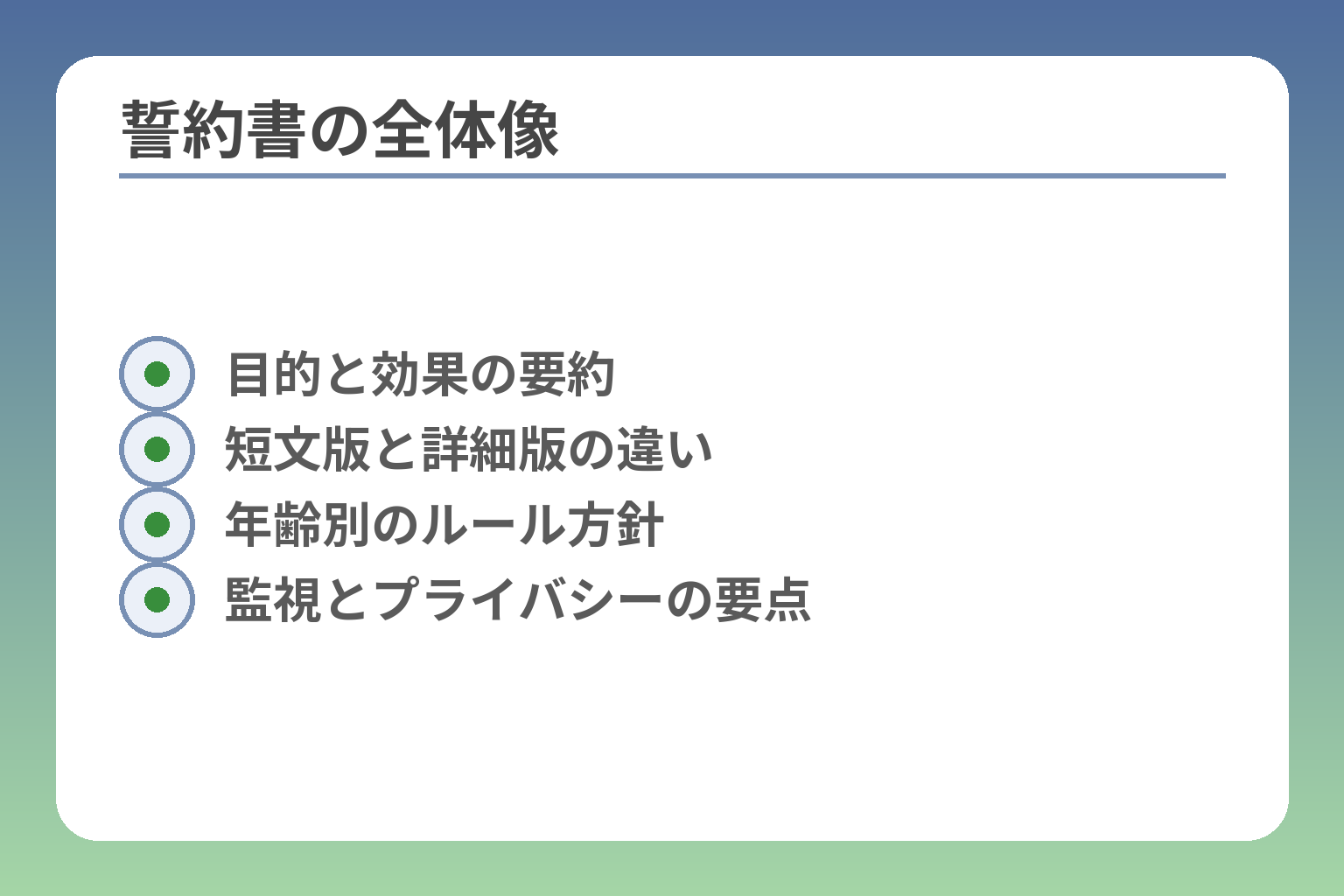 誓約書の全体像
