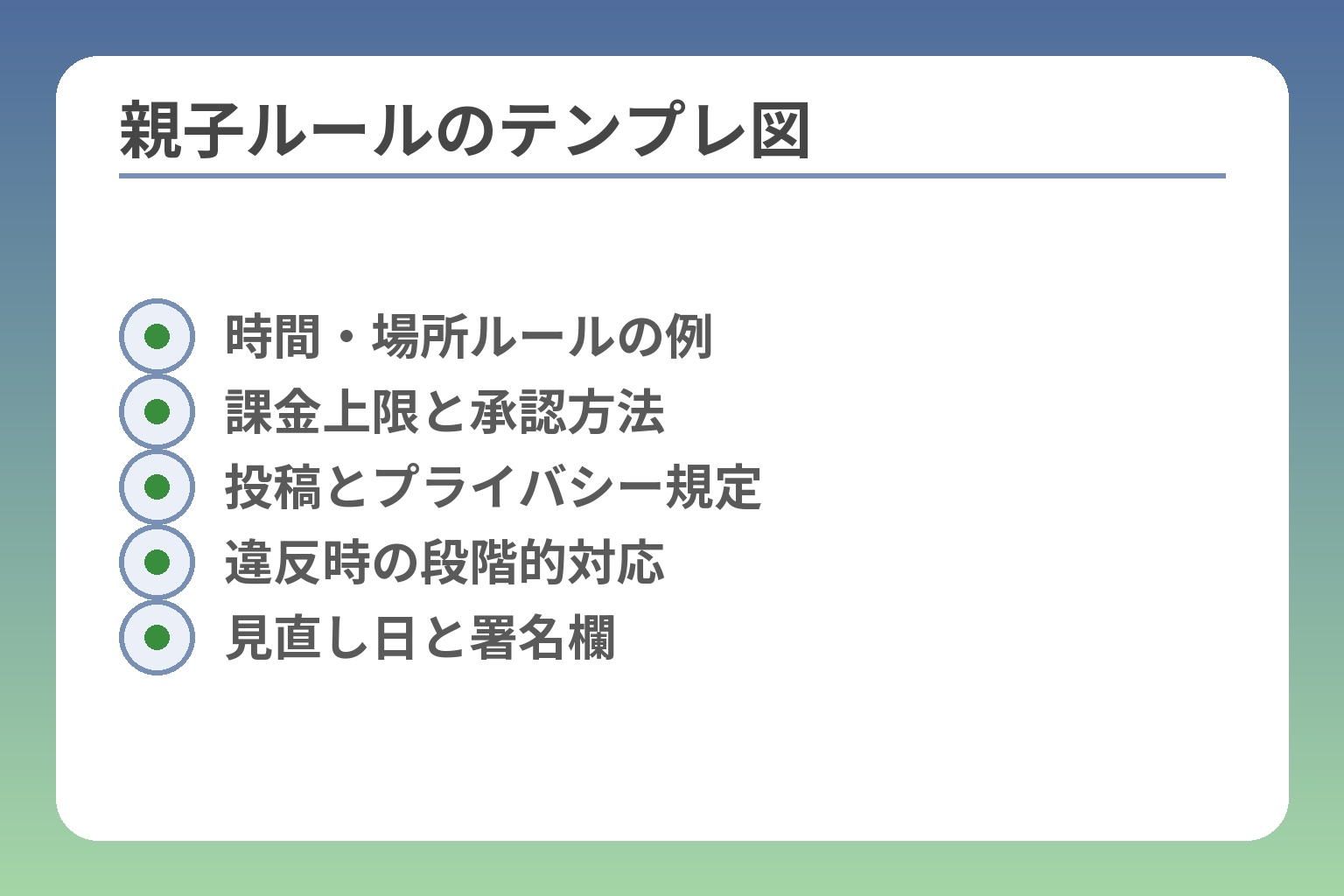 親子ルールのテンプレ図