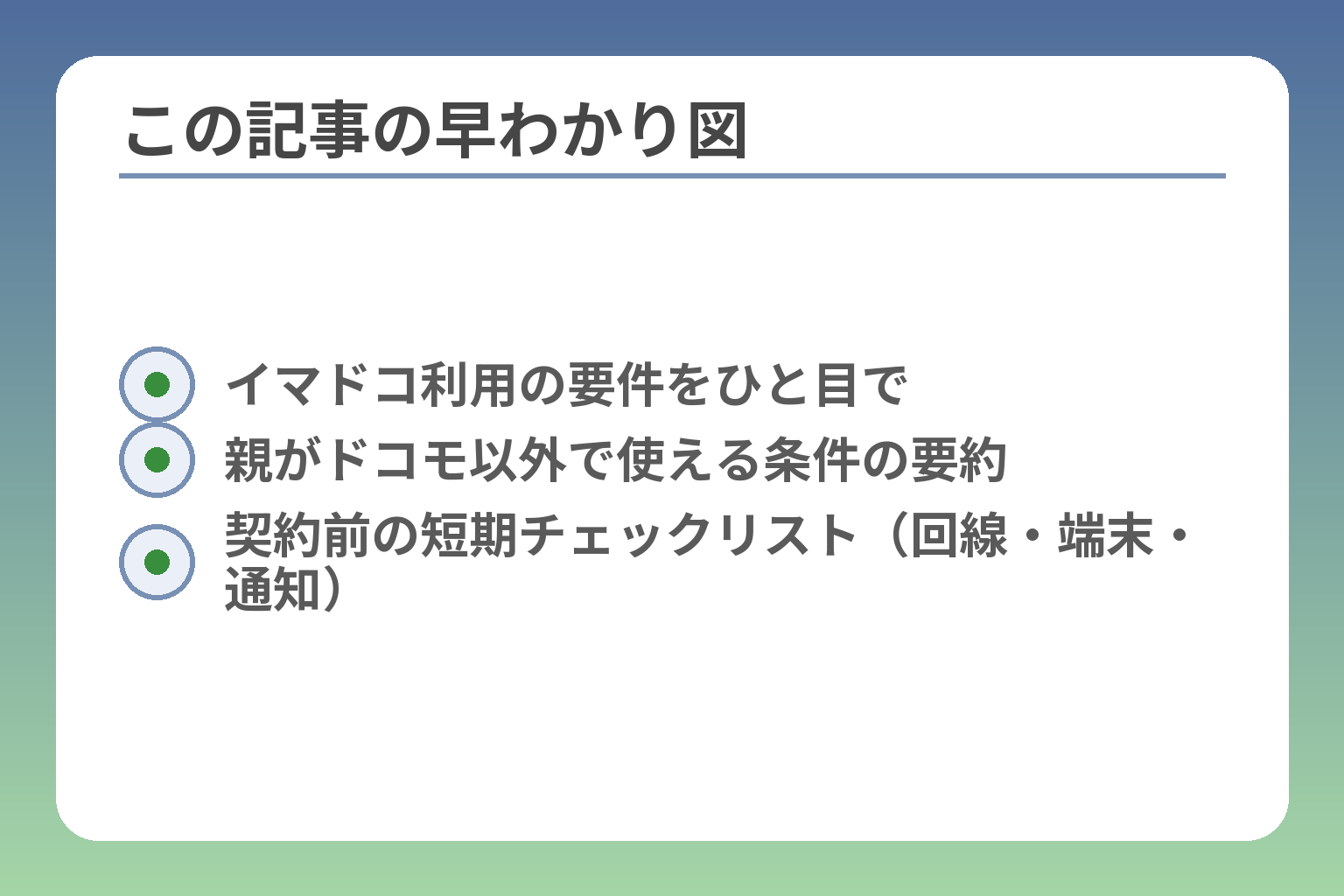 この記事の早わかり図