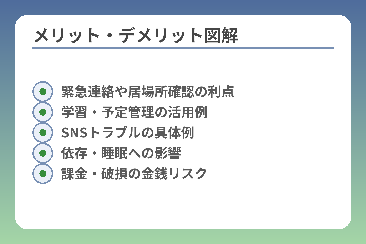 メリット・デメリット図解