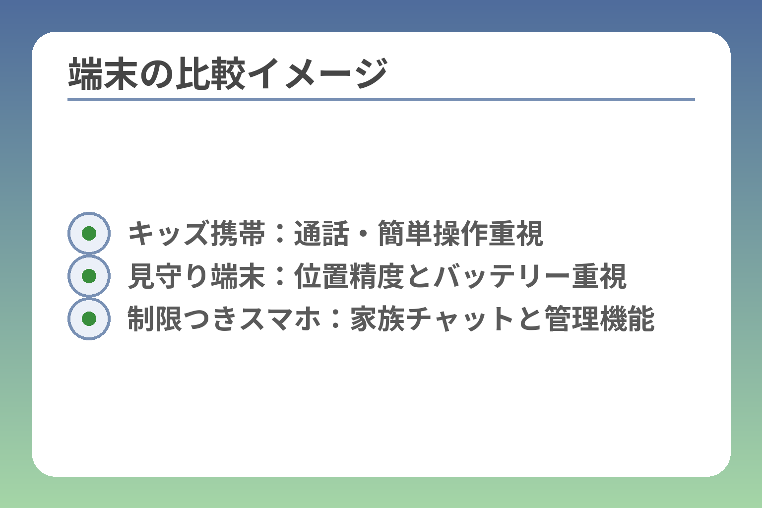 端末の比較イメージ